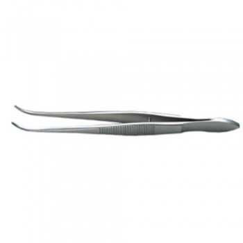 Graefe Forcep Tungsten carbide coated tips, Curvedt,10cm 0.5mm delicate tips